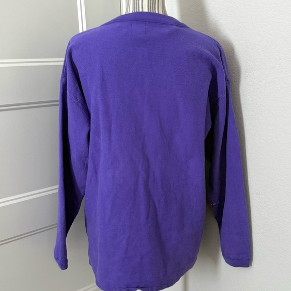 Vintage Floral Sweatshirt S Art Teacher Grandma Core 90s Purple - Picture 4 of 6